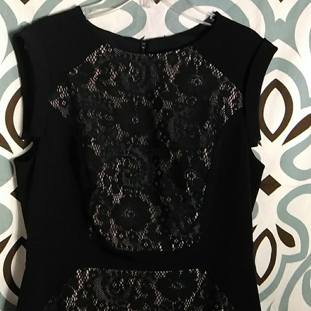 Adrianna Papell navy blue dress size 10 - Picture 2 of 8
